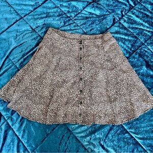 Light pink leopard mini skirt